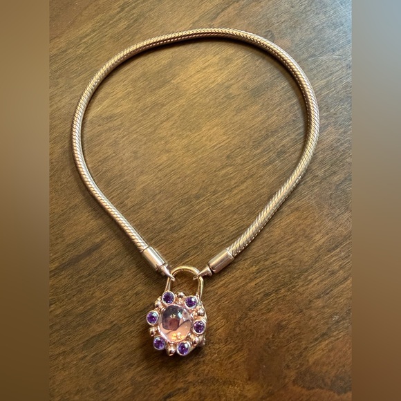 NEW Pandora Rose Smooth Bracelet with Heraldic Radiance Clasp - Picture 8 of 9